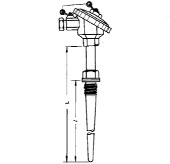 WRN-631固定螺紋防水接線盒錐形保護管熱電偶安裝圖片 WRN-631固定螺紋防水接線盒錐形保護管熱電偶安裝圖片