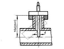 鎧裝熱電偶在帶保溫層水平管道上的垂直安裝圖片 鎧裝熱電偶在帶保溫層水平管道上的垂直安裝圖片