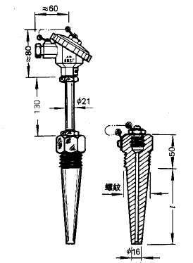 WRER-15電站測(cè)溫用低溫低壓熱電偶安裝圖片 WRER-15電站測(cè)溫用低溫低壓熱電偶安裝圖片