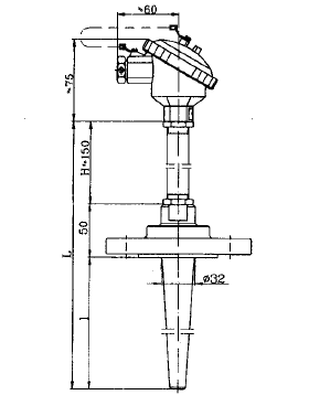 WZP-731固定法蘭錐形套管式熱電阻安裝圖片 WZP-731固定法蘭錐形套管式熱電阻安裝圖片