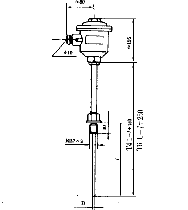 WREK-240隔爆型本安型鎧裝熱電偶安裝圖片