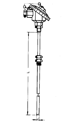 WZPK-335S可動卡套螺紋防水式鎧裝鉑熱電阻安裝圖片