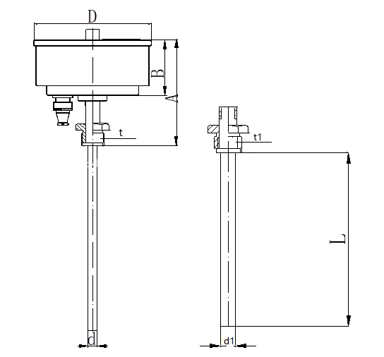 WSSX-451可動(dòng)外螺紋軸向抽芯式電接點(diǎn)雙金屬溫度計(jì)安裝圖片